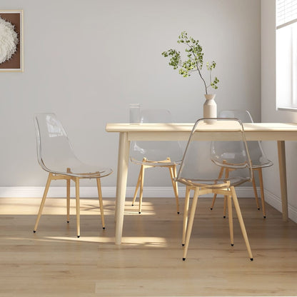 vidaXL Chaises de salle à manger 4 pcs Transparent PET