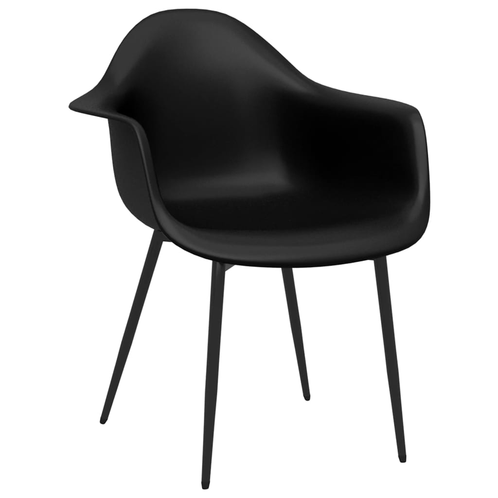 vidaXL Esszimmerstühle 4 Stk. Schwarz PP