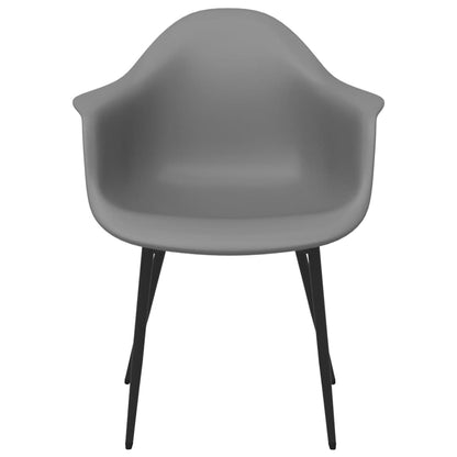 vidaXL Esszimmerstühle 2 Stk. Grau PP