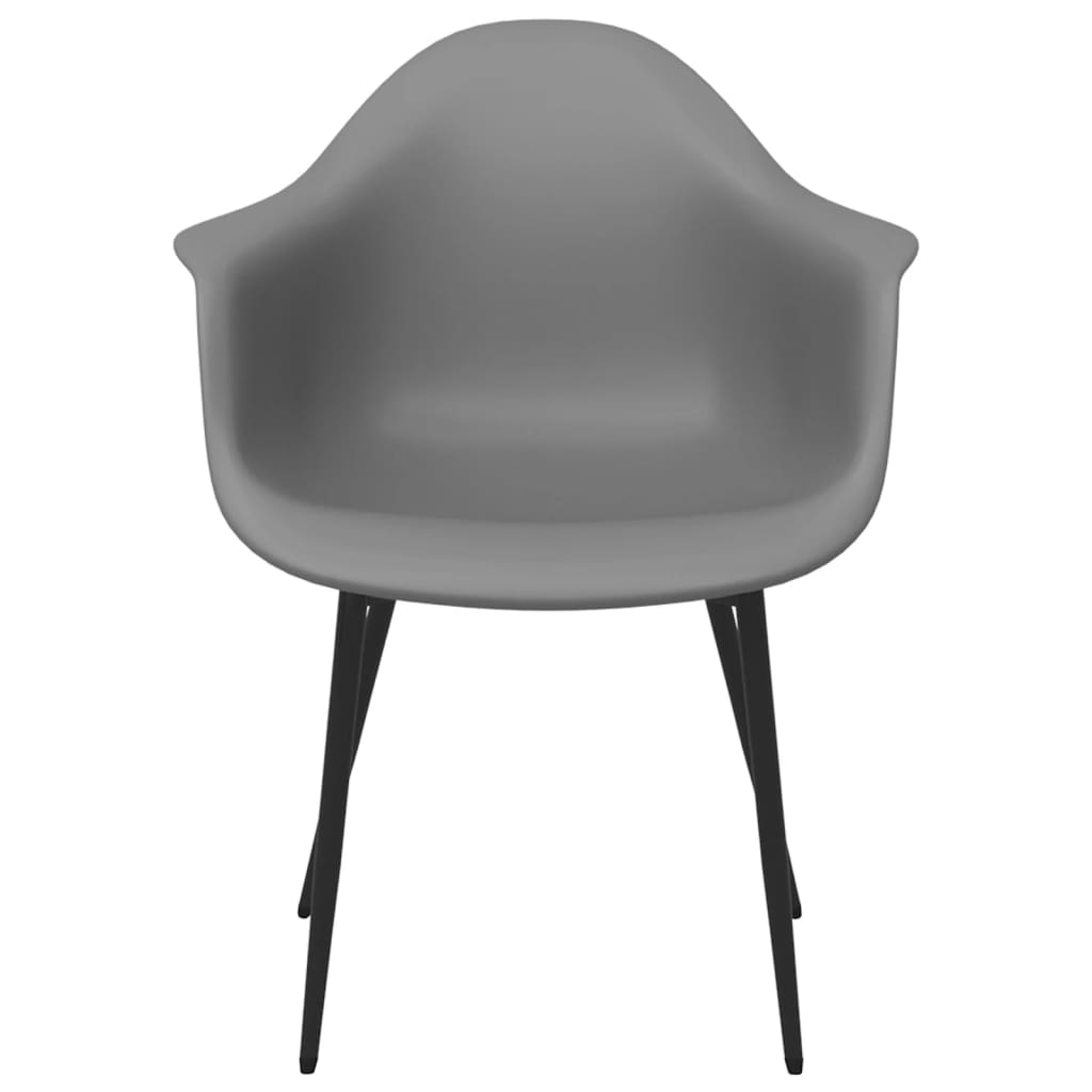vidaXL Chaises de salle à manger 4 pcs Gris PP