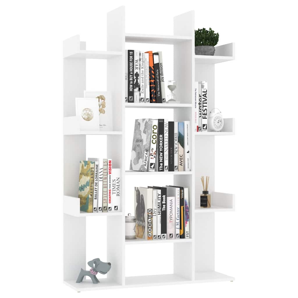 vidaXL Bücherregal Weiß 86x25,5x140 cm Holzwerkstoff