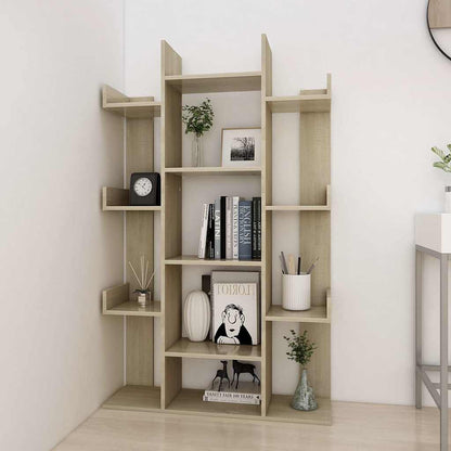 vidaXL Bibliothèque chêne sonoma 86x25,5x140 cm bois d'ingénierie