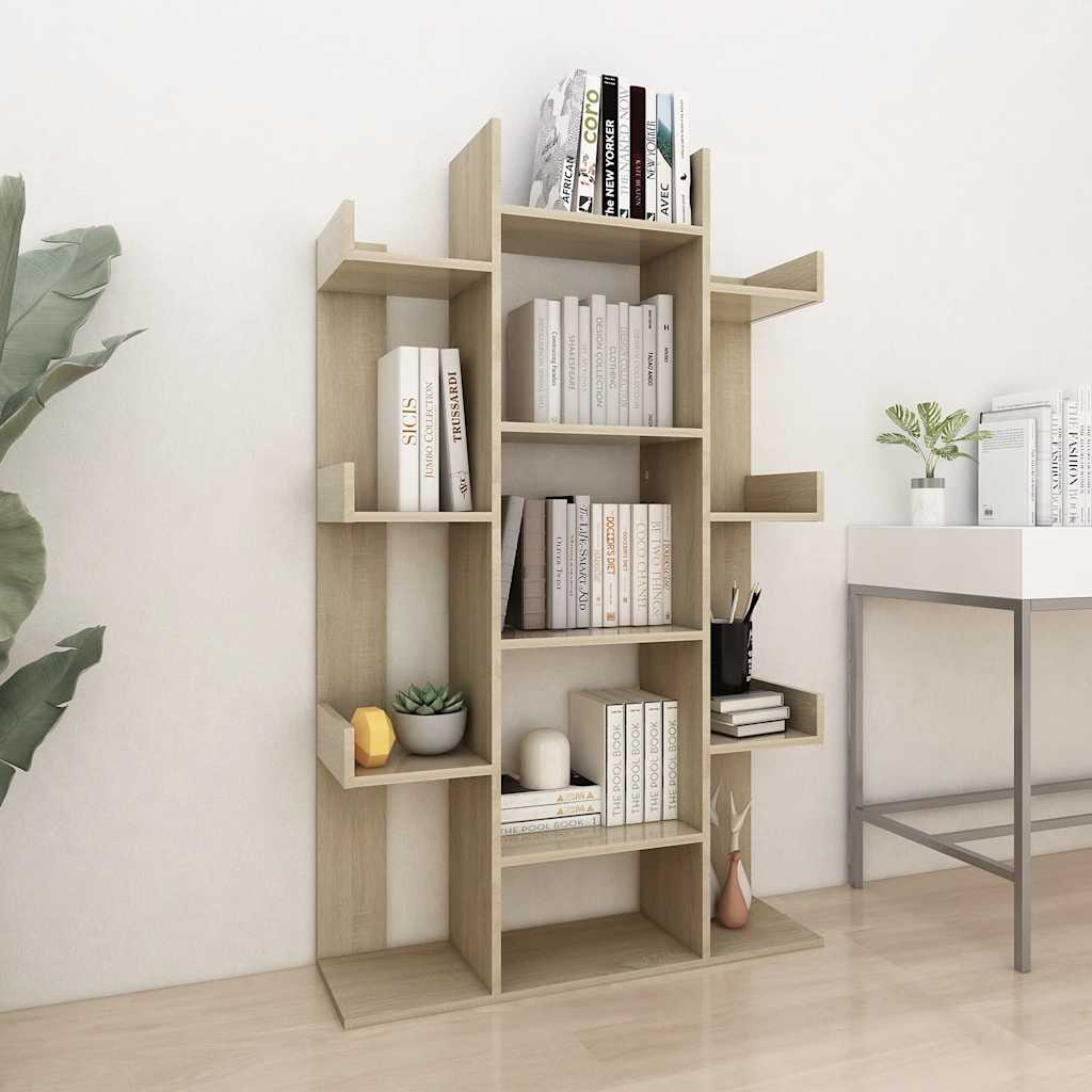 vidaXL Bibliothèque chêne sonoma 86x25,5x140 cm bois d'ingénierie