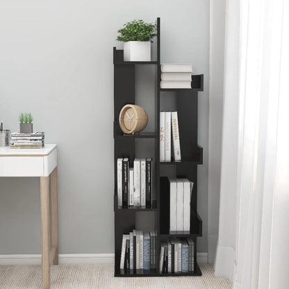 vidaXL Bücherregal Schwarz 48x25,5x140 cm Holzwerkstoff