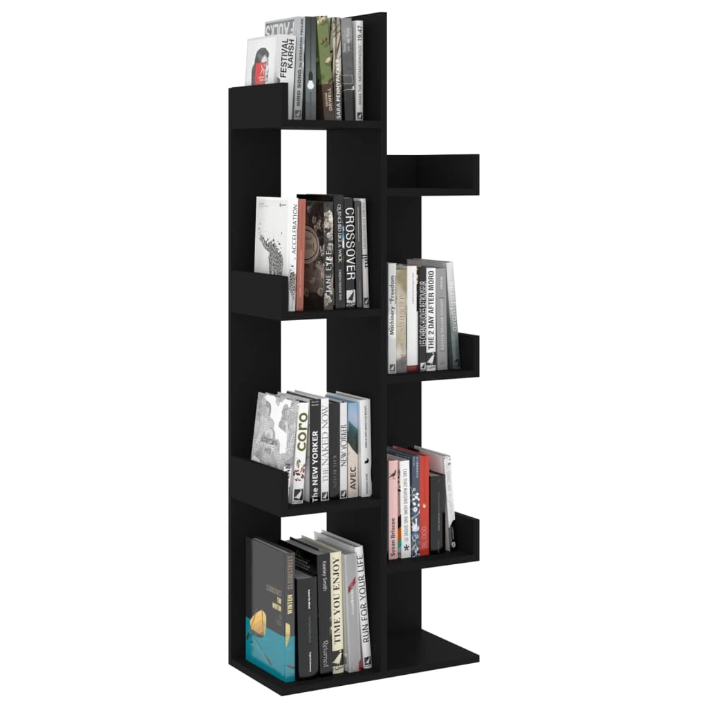 vidaXL Bücherregal Schwarz 48x25,5x140 cm Holzwerkstoff