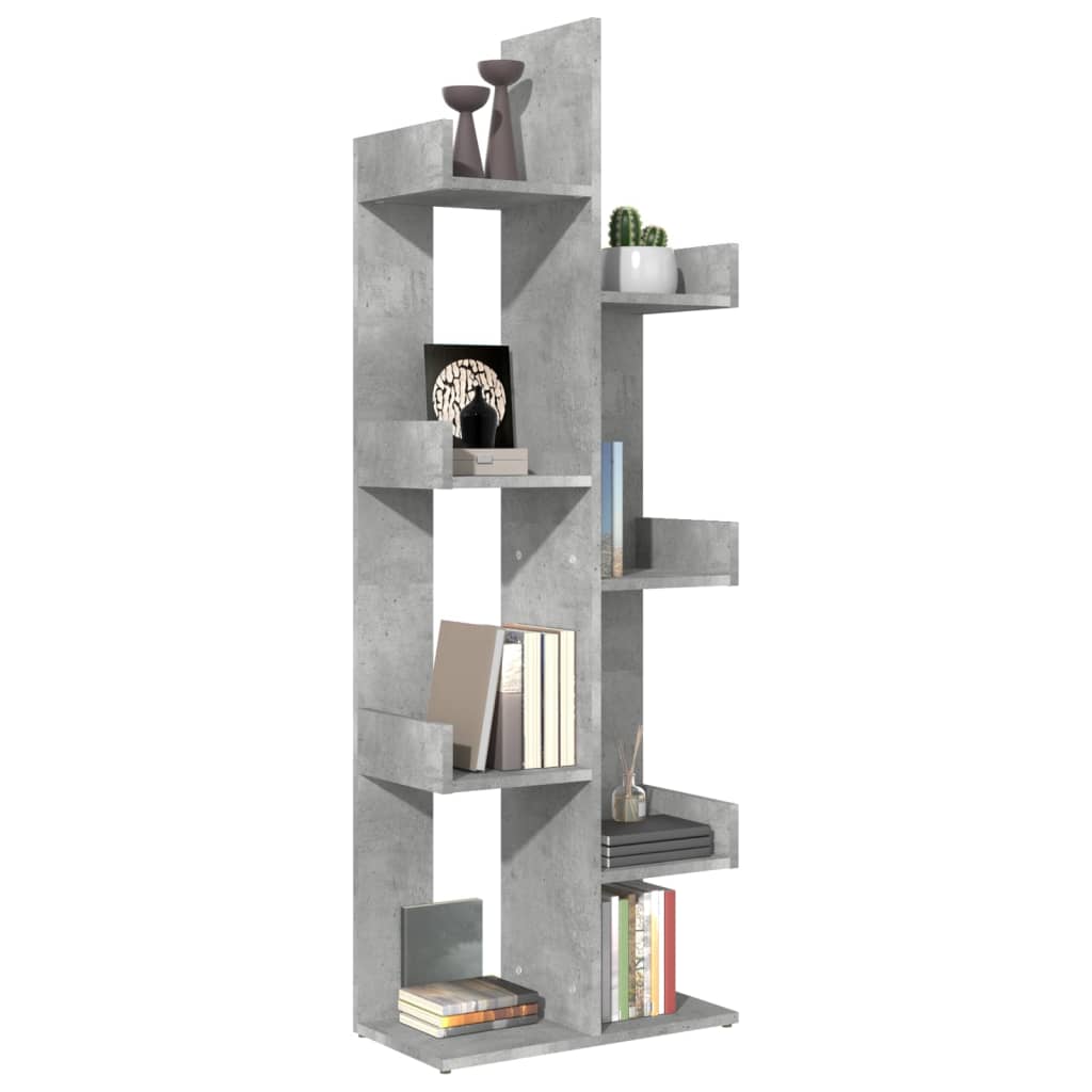 vidaXL Bibliothèque gris béton 48x25,5x140 cm Bois d'ingénierie