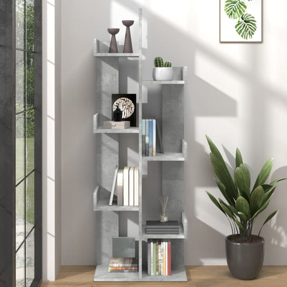 vidaXL Bibliothèque gris béton 48x25,5x140 cm Bois d'ingénierie