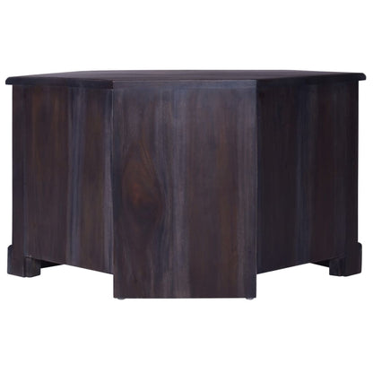 vidaXL Eck-TV-Schrank Hellschwarz 80x40x49 cm Massivholz Mahagoni