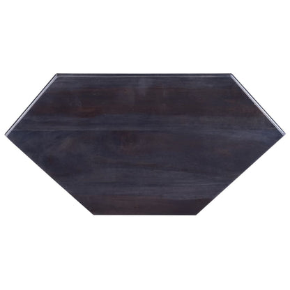vidaXL Eck-TV-Schrank Hellschwarz 80x40x49 cm Massivholz Mahagoni