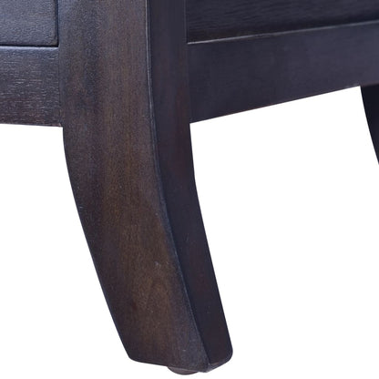 vidaXL Nachttisch Hellschwarz 40x40x45 cm Massivholz Mahagoni