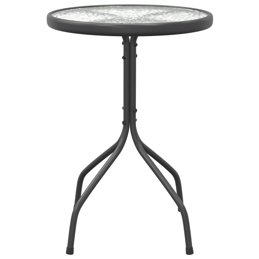vidaXL Gartentisch Ø50x71 cm Stahl Anthrazit