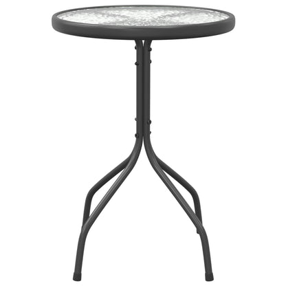 vidaXL Gartentisch Ø50x71 cm Stahl Anthrazit