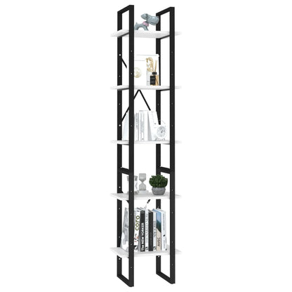 vidaXL Bibliothèque 5 étagères Blanc 40x30x175 cm Bois d'ingénierie