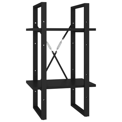 vidaXL Bücherregal 5 Fächer Schwarz 40x30x175 cm Holzwerkstoff