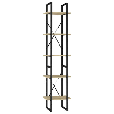 vidaXL Bücherregal 5 Fächer Sonoma-Eiche 40x30x175 cm Holzwerkstoff