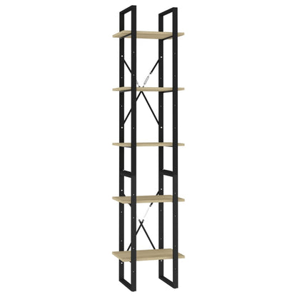 vidaXL Bibliothèque 5 niveaux Chêne Sonoma 40x30x175 cm Bois d'ingénierie