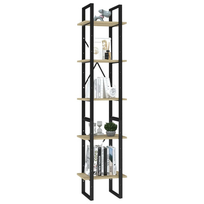 vidaXL Bibliothèque 5 niveaux Chêne Sonoma 40x30x175 cm Bois d'ingénierie