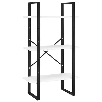 vidaXL Bücherregal 5 Fächer Weiß 60x30x175 cm Holzwerkstoff
