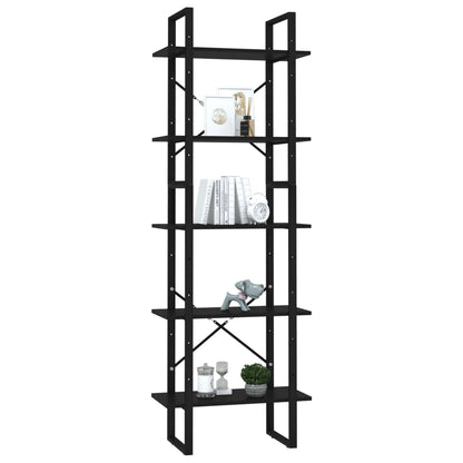 vidaXL Bücherregal 5 Fächer Weiß 60x30x175 cm Holzwerkstoff