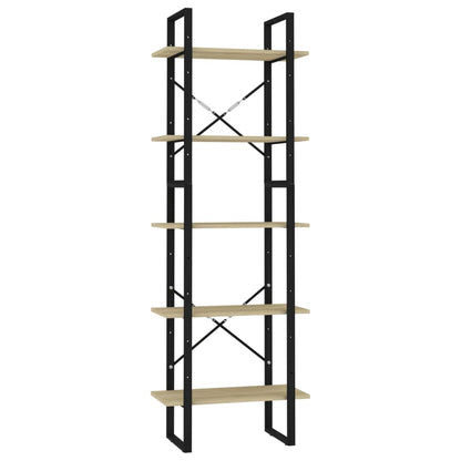 vidaXL Bibliothèque 5 étagères Chêne Sonoma 60x30x175 cm Bois d'ingénierie