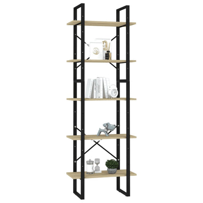 vidaXL Bibliothèque 5 étagères Chêne Sonoma 60x30x175 cm Bois d'ingénierie