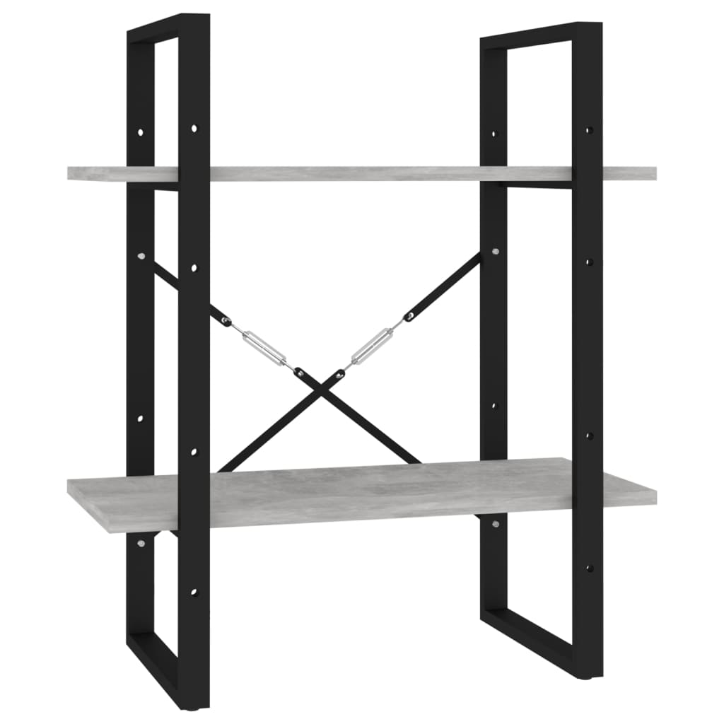 vidaXL Bibliothèque 5 étagères Gris béton 60x30x175 cm Bois d'ingénierie