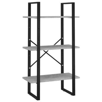 vidaXL Bibliothèque 5 étagères Gris béton 60x30x175 cm Bois d'ingénierie