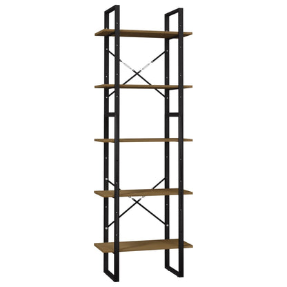 vidaXL Bücherregal 5 Fächer Braun 60x30x175 cm Massivholz Kiefer