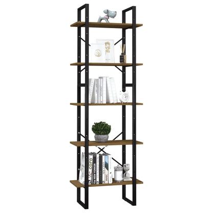 vidaXL Bücherregal 5 Fächer Braun 60x30x175 cm Massivholz Kiefer