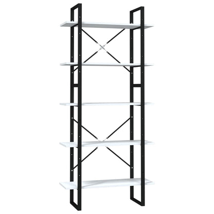 vidaXL Bibliothèque à 5 niveaux Blanc 80x30x175 cm Aggloméré