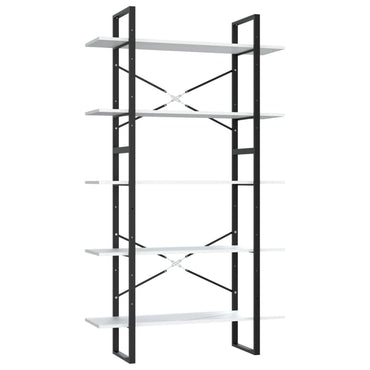 vidaXL Bibliothèque 5 étagères Blanc 100x30x175 cm Bois d'ingénierie