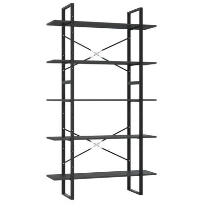 vidaXL Bibliothèque 5 niveaux Gris 100x30x175 cm Bois d'ingénierie