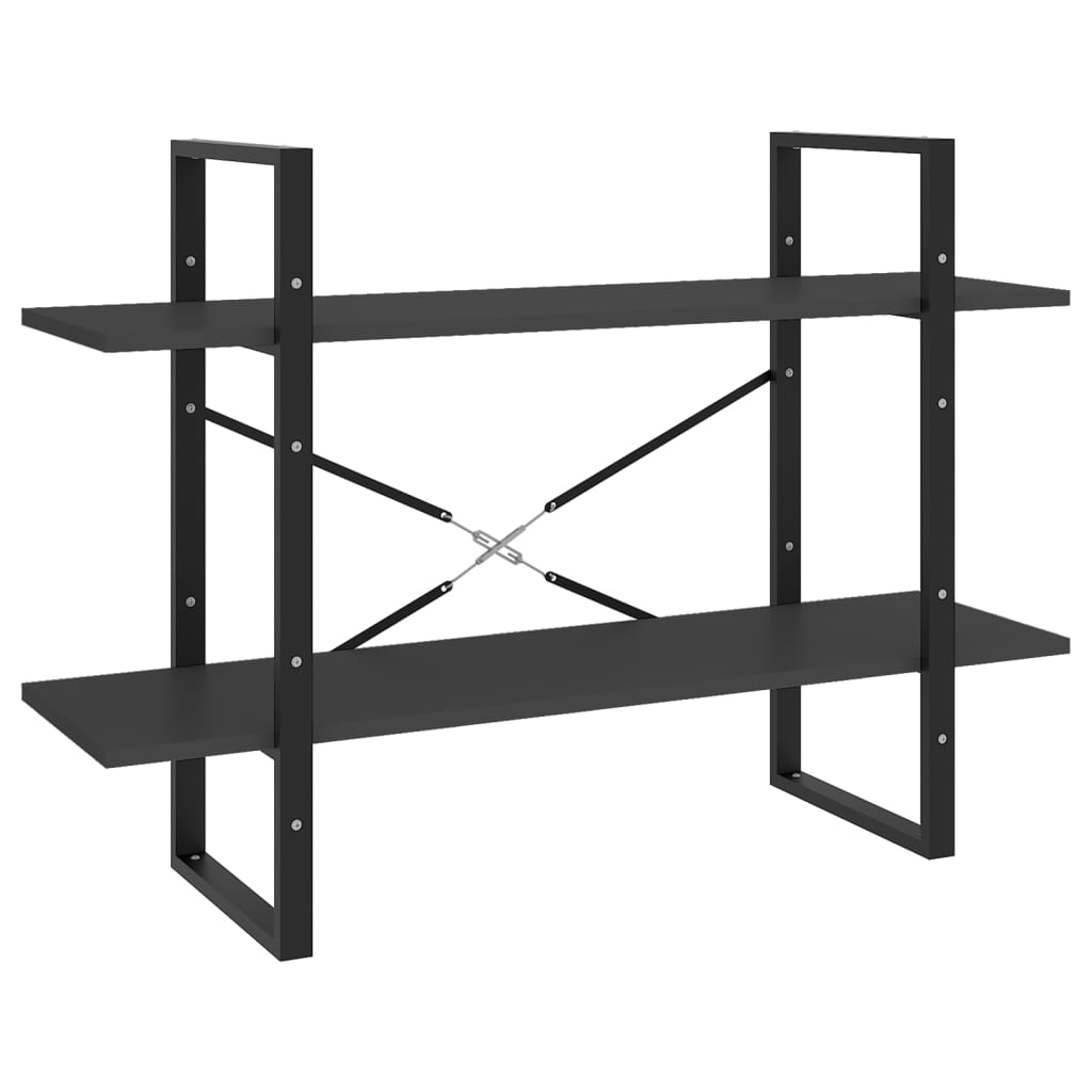 vidaXL Bibliothèque 5 niveaux Gris 100x30x175 cm Bois d'ingénierie