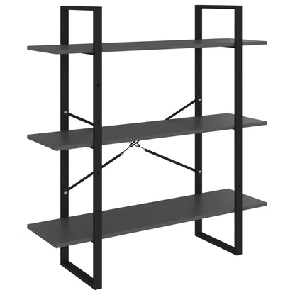 vidaXL Bibliothèque 5 niveaux Gris 100x30x175 cm Bois d'ingénierie
