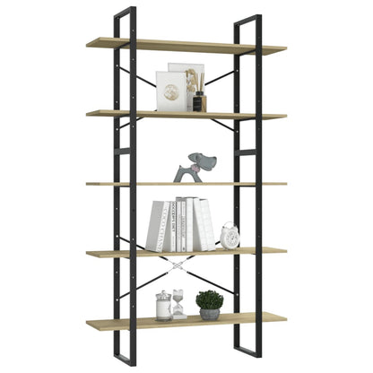 vidaXL Bibliothèque à 5 niveaux chêne Sonoma 100x30x175 cm Aggloméré