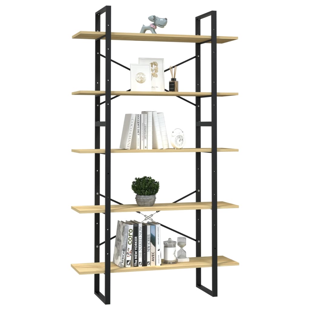 vidaXL Bibliothèque 5 niveaux 100x30x175 cm Bois de pin massif