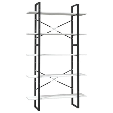 vidaXL Bibliothèque 5 étagères Blanc 100x30x175 cm Bois de pin massif