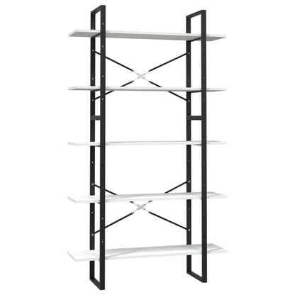 vidaXL Bibliothèque 5 étagères Blanc 100x30x175 cm Bois de pin massif