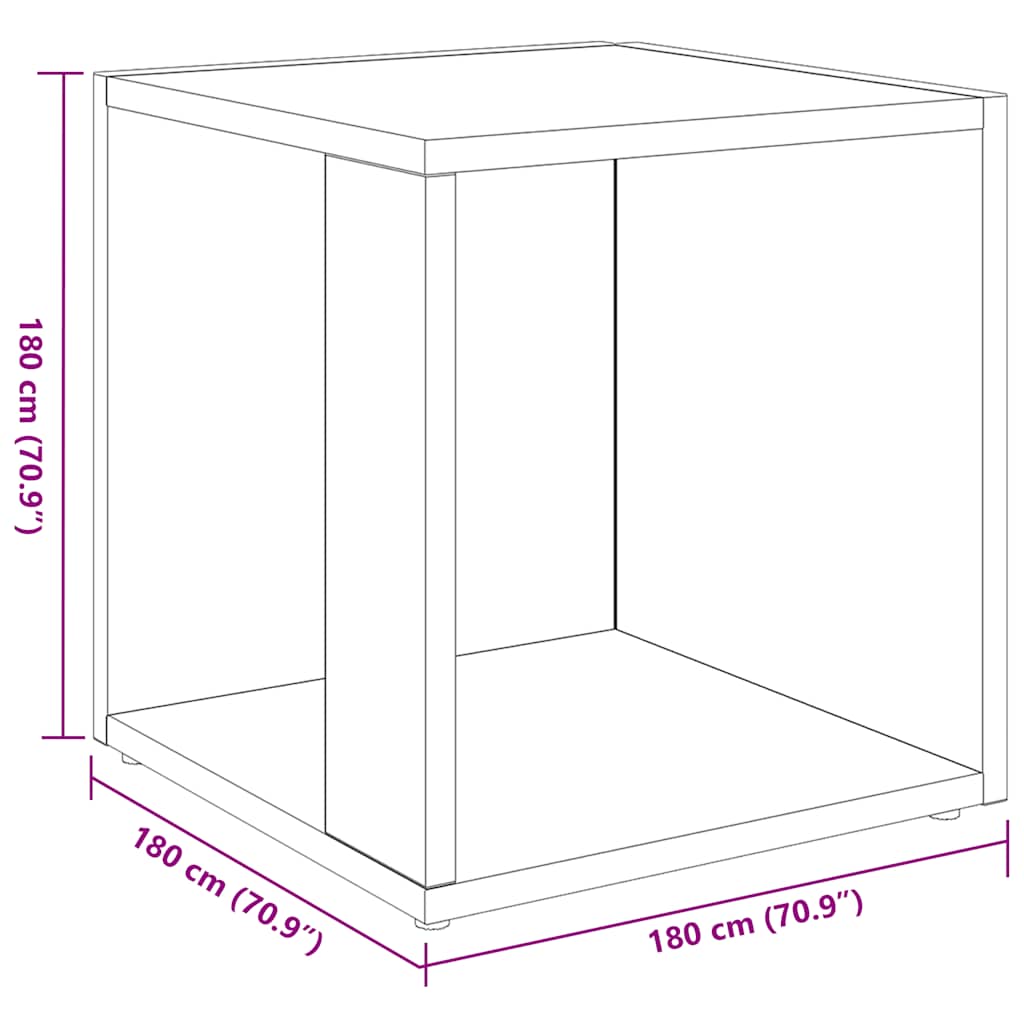 vidaXL Beistelltisch Schwarz 33x33x34,5 cm Holzwerkstoff