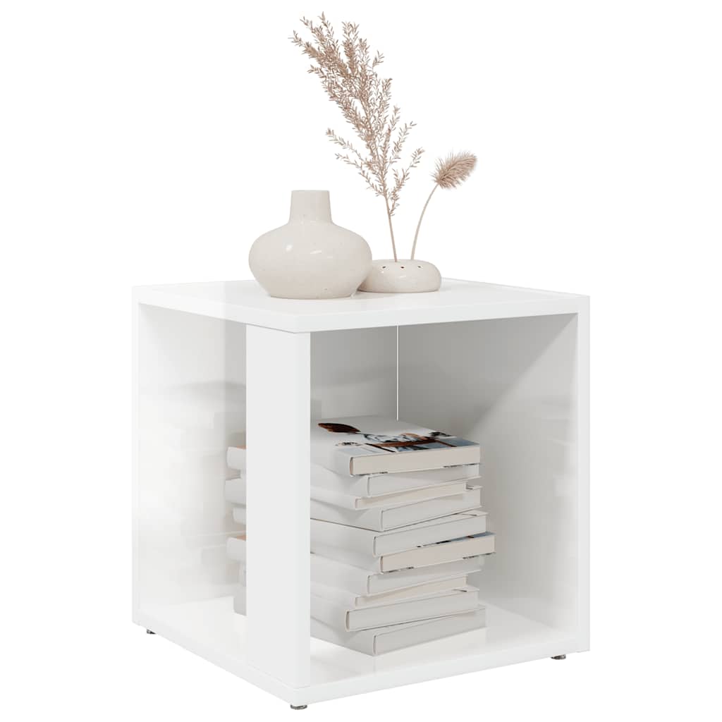 vidaXL Beistelltisch Hochglanz-Weiß 33x33x34,5 cm Holzwerkstoff
