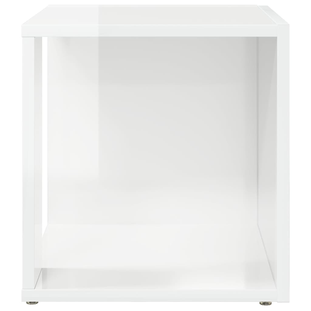 vidaXL Beistelltisch Hochglanz-Weiß 33x33x34,5 cm Holzwerkstoff
