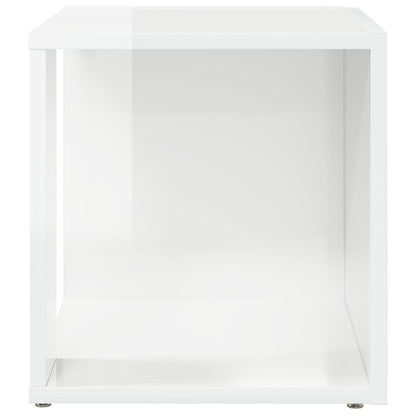 vidaXL Beistelltisch Hochglanz-Weiß 33x33x34,5 cm Holzwerkstoff