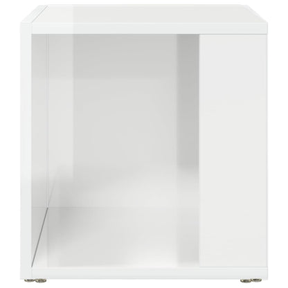 vidaXL Beistelltisch Hochglanz-Weiß 33x33x34,5 cm Holzwerkstoff