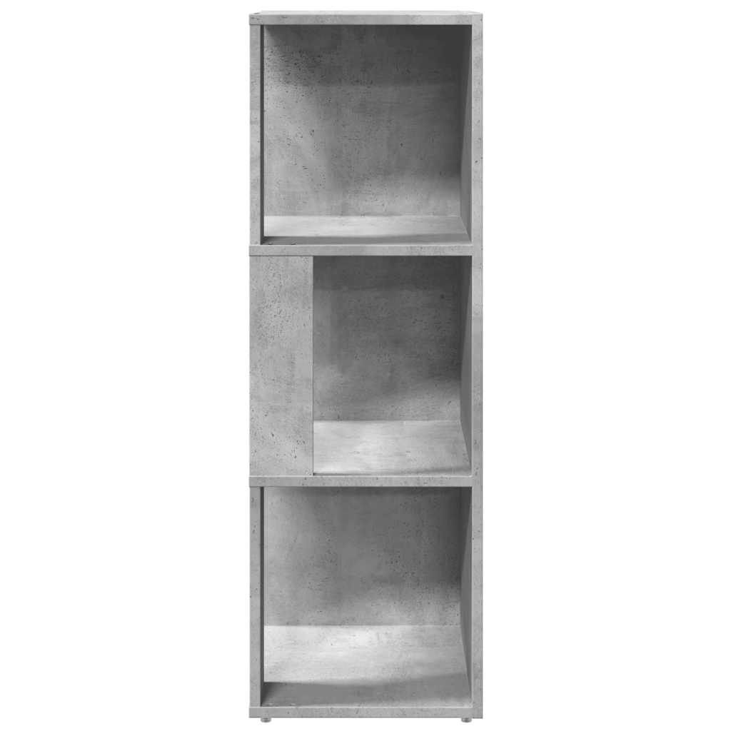 vidaXL Eckregal Betongrau 33x33x100 cm Holzwerkstoff