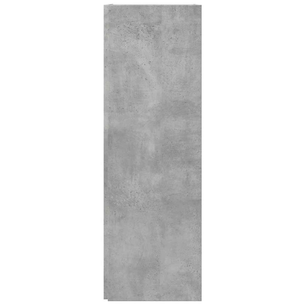 vidaXL Eckregal Betongrau 33x33x100 cm Holzwerkstoff
