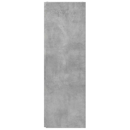 vidaXL Eckregal Betongrau 33x33x100 cm Holzwerkstoff