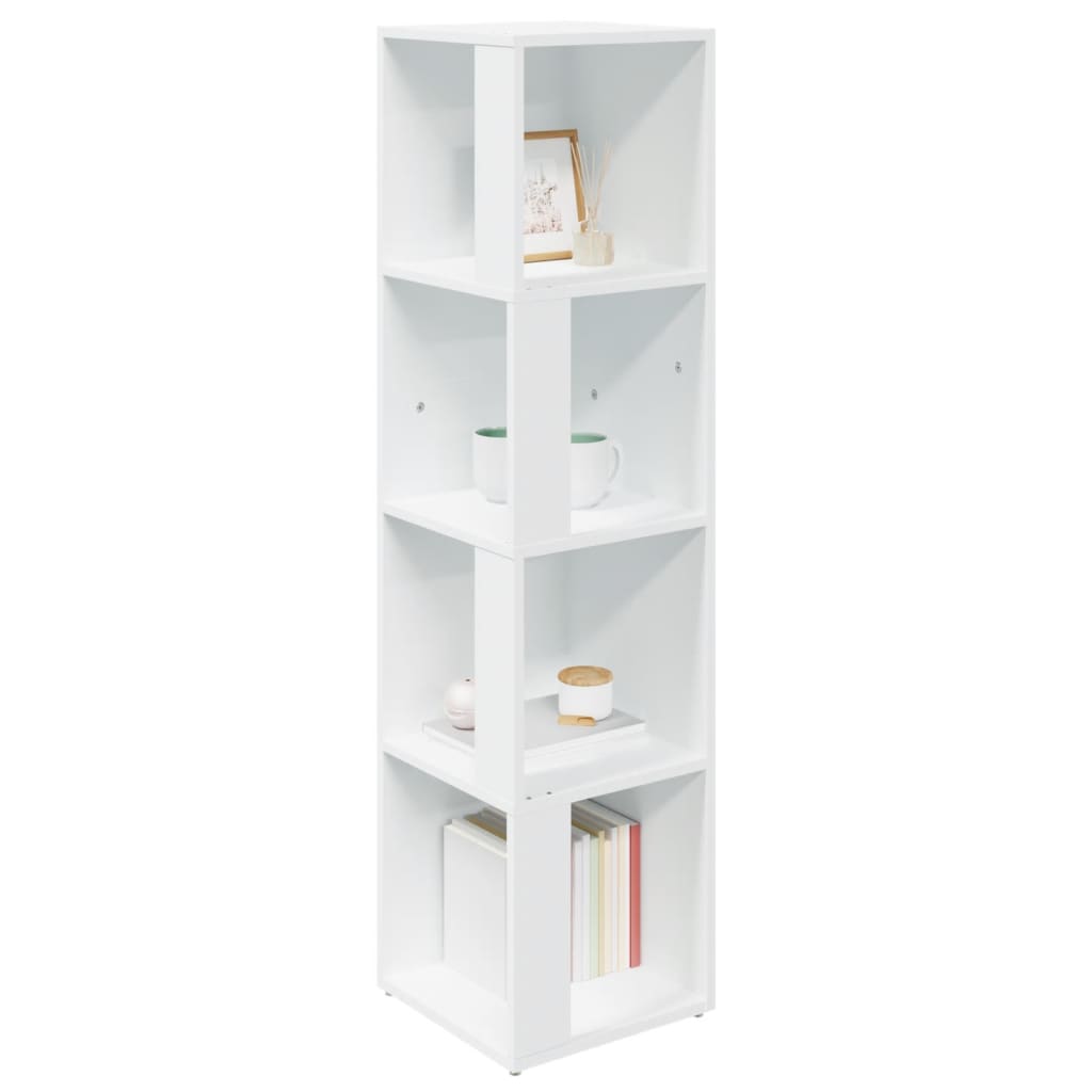 vidaXL Eckregal Weiß 33x33x132 cm Holzwerkstoff