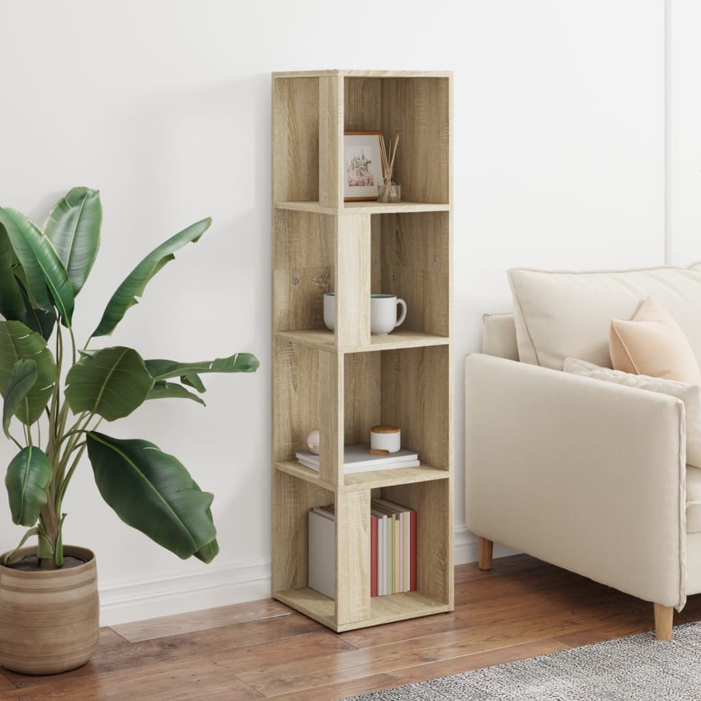 vidaXL Eckregal Sonoma-Eiche 33x33x132 cm Holzwerkstoff