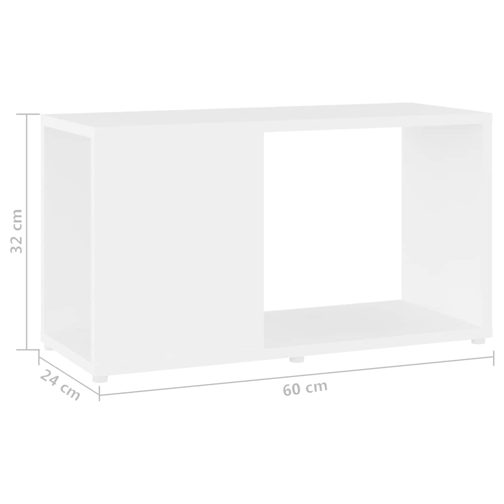 vidaXL Meuble TV blanc 60x24x32 cm Aggloméré