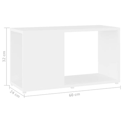 vidaXL Meuble TV blanc 60x24x32 cm Aggloméré